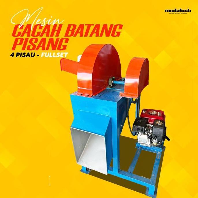 Mesin Pencacah Rumput Plus Dinamo Alat Cacah Gedebog Rumput Otomatis
