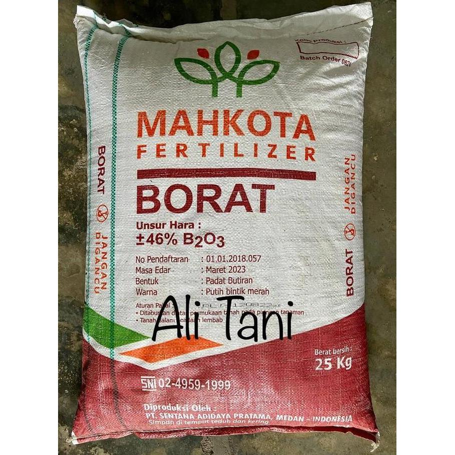Pupuk Borate/Borat/Boron cap Mahkota Kemasan 25 KG