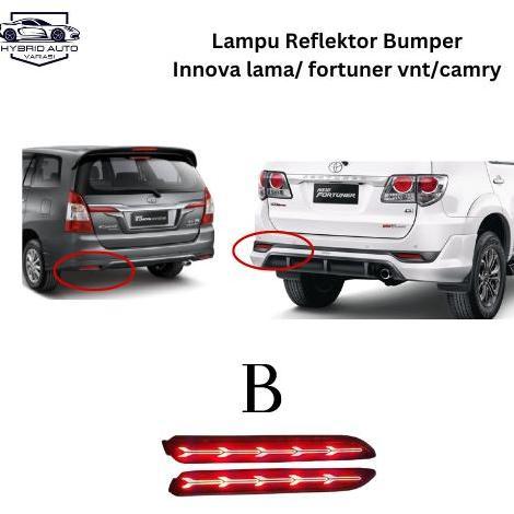 Mcqueen- Lampu Reflektor Bumper Innova Lama Old 2008-2015 Fortuner Vnt Camry 2006-2014 Mata Kucing L