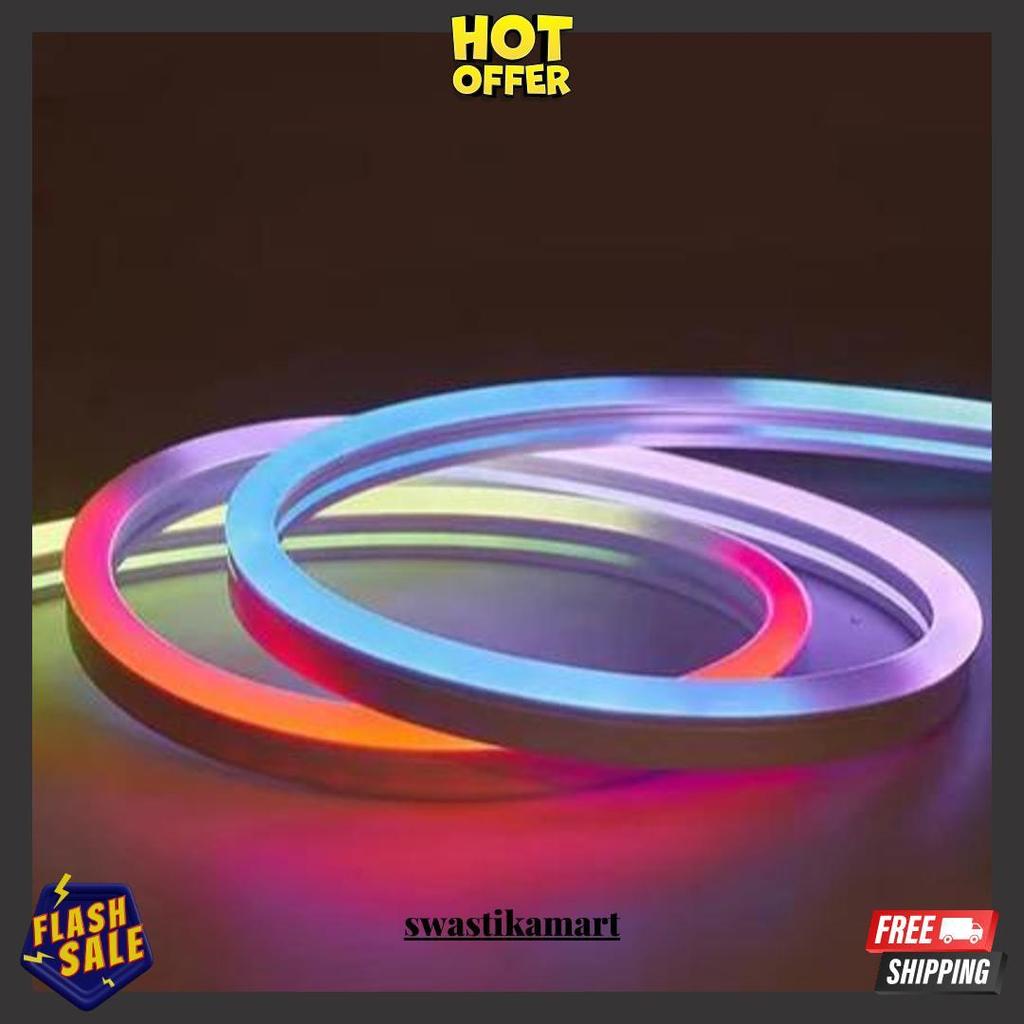 Cod Paket Lampu Led Neon Flex Rgb 220V 5M Flexible Sign Led / Lampu Selang Led Rgb Neon Budget Frien
