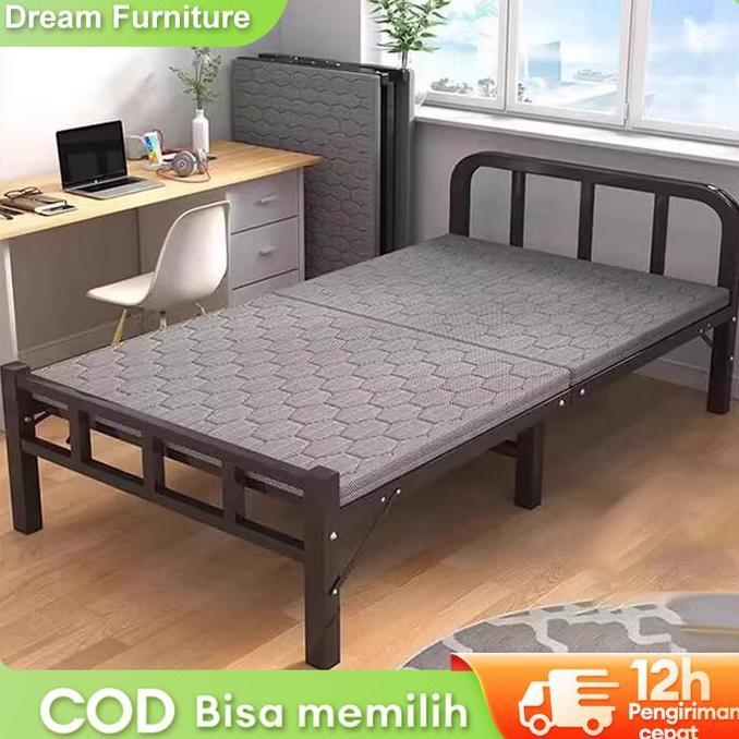 [ Al Faj ] Df-2- Perakitan Furniture Folding Bed Portable - Ranjang Lipat Serbaguna - Tempat Tidur K