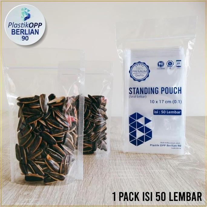 Bebasaja- ( 1 Pack ) Standing Pouch 10X17 Plastik Kemasan Snack Plastik Ziplock