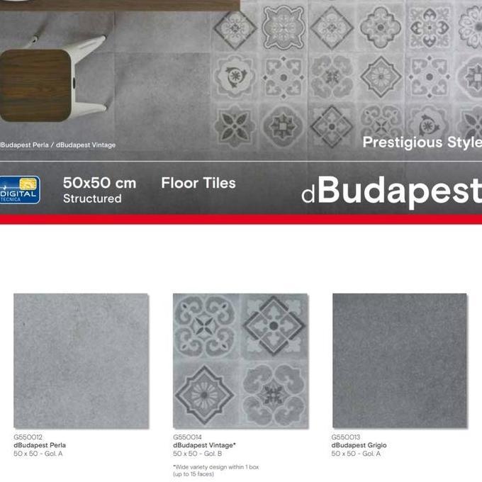 Keramik Roman 50x50 dBudapest Perla Vintage Grigio G550012 G550014 G550013 Budapest Floor Tiles Stru