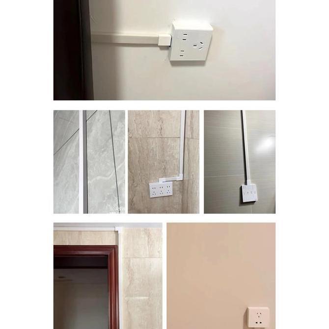 1 METER PENUTUP KABEL DINDING TEMPEL DINDING LANTAI KABEL CABLE DUCT DUCTING DAK PVC PELINDUNG