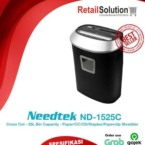 BEST PRICE - Paper Shredder Penghancur Kertas - Needtek ND-1525C / ND1525C / ND1525