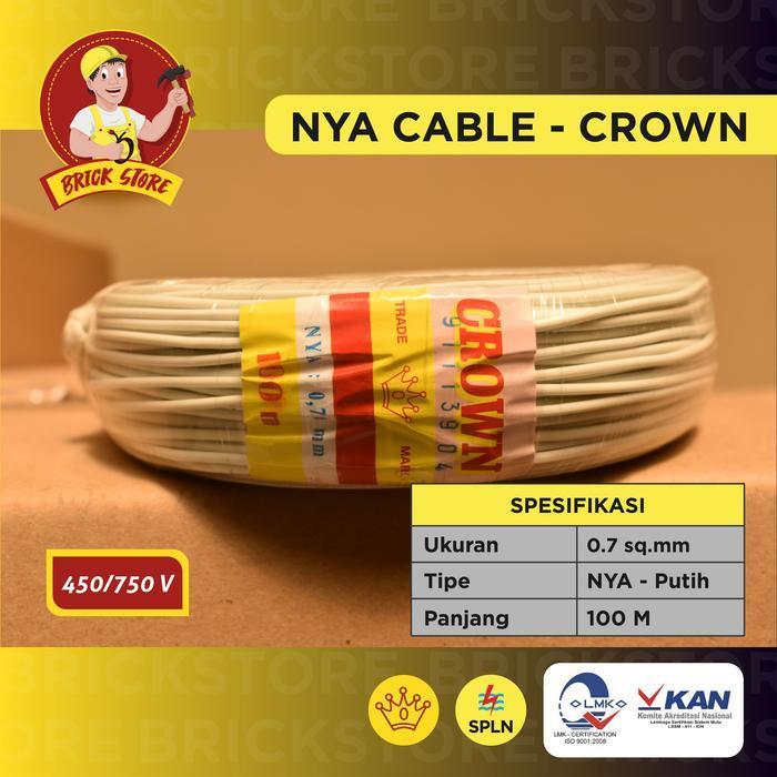Kabel Listrik Tunggal 1 jalur 0,7 mm NYA 0.7 0.7mm kecil dari 0.75 0.9