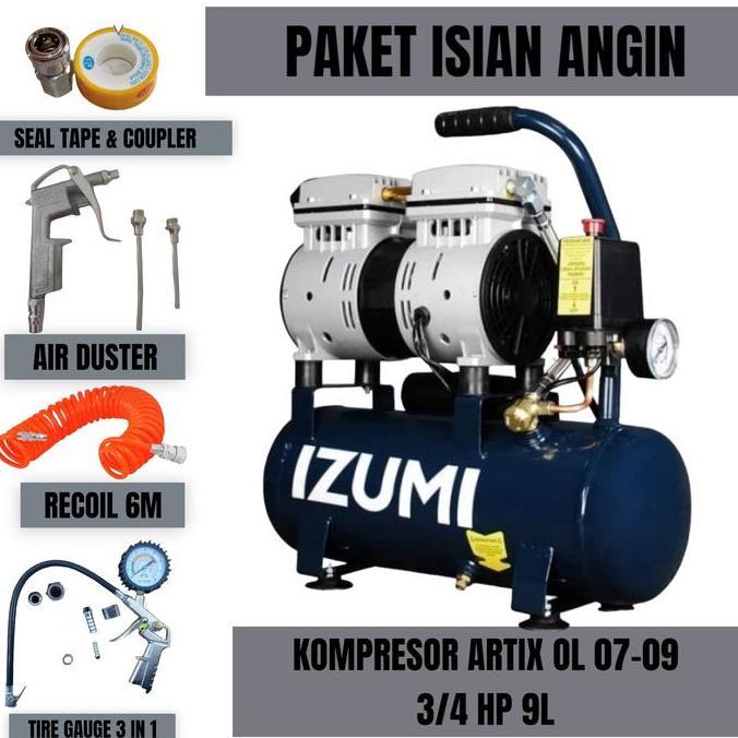 IZUMI KOMPRESOR ANGIN SILENT OILESS TANPA OLI OL 0709