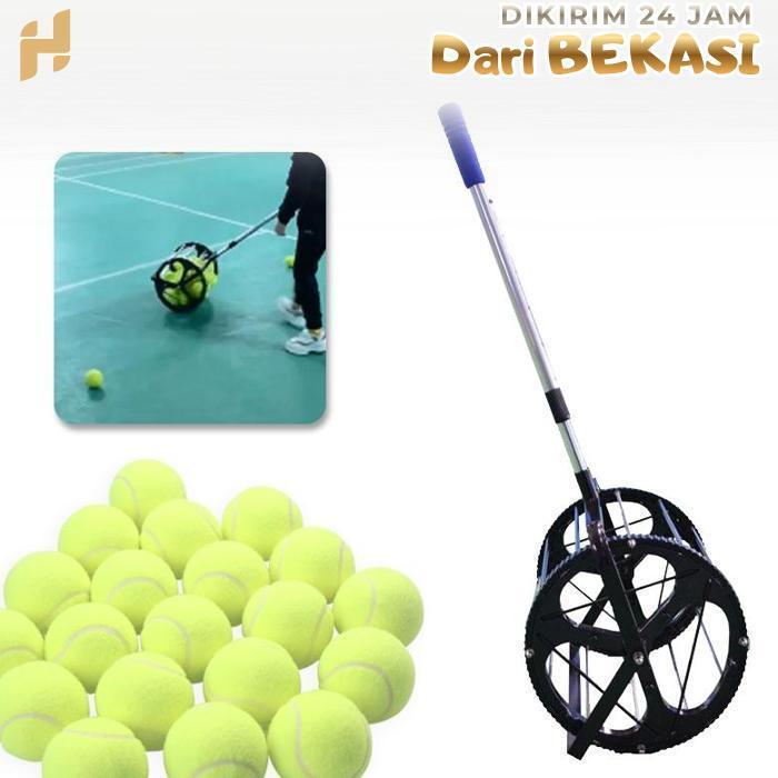 1Set Tennis Ball Picker Alat Pengambil Bola Tenis Adjustable Tennis Ball Collector Ball Picker Tenis