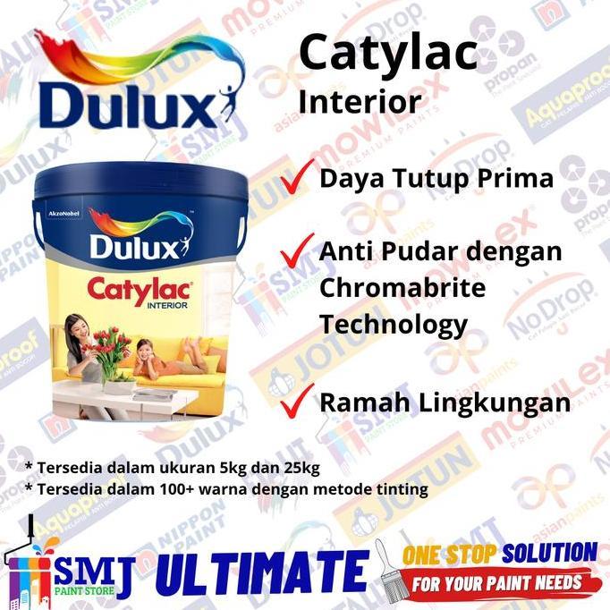 CAT TEMBOK INTERIOR DULUX CATYLAC WARNA CASCADE 40553 KEMASAN 25 KG