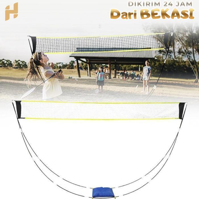 1set Easy Net Bulutangkis Portable Net Badminton Portable Badminton Net Portable