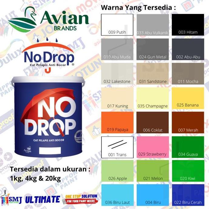 Cat Tembok Waterproofing NO DROP Sandstone 031 kemasan 4Kg