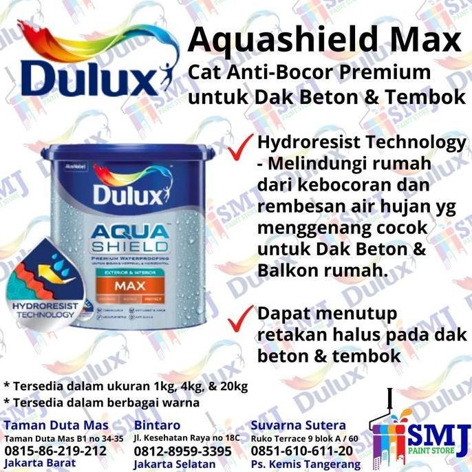 CAT PELAPIS ANTI BOCOR DULUX AQUASHIELD MAX WATERPROOFING 4 KG