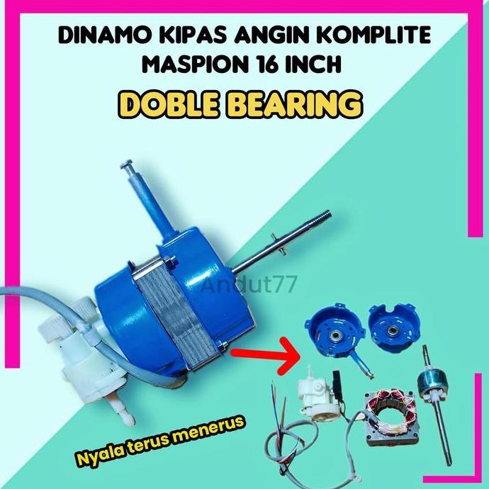 HARGA PABRIK - Dinamo kipas angin MASPION 12" 14" 16" modifikasi BEARING