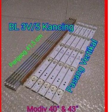 BEST DEALS BACKLIGHT TV 3 VOLT 5 KANCING BACKLIGHT UNIVERSAL 3V 5K BACKLIGHT 40" DAN 43"