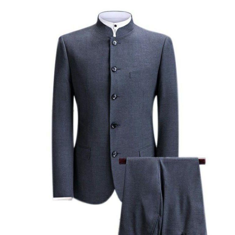 Best Seller Setelan Jasko Pria Dewasa / Setelan Jas Mandarin / Setelan Baju Resepsi