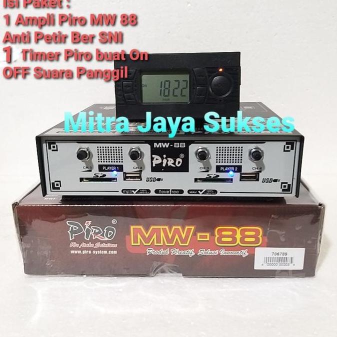Paket Ampli Walet Piro MW 88 Anti Petir Plus Timer Piro On Off Suara Panggil