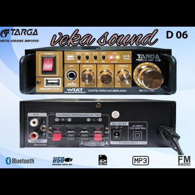 AMPLI MINI TARGA TR D 06 AMPLIFIER TARGA TR D 06 BLUETOOTH USB ORI