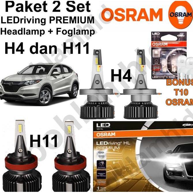 Lampu LED HRV Osram Premium Paket 2 Set Headlamp H4 + Foglamp H11