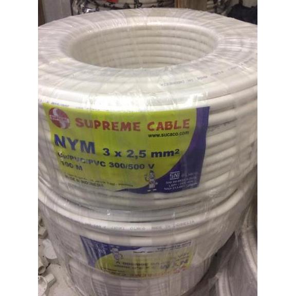 Promo Kabel NYM 3x2.5 Supreme NYM 3x2,5 Supreme NYM 3 x 2,5 mm Supreme @100m Diskon