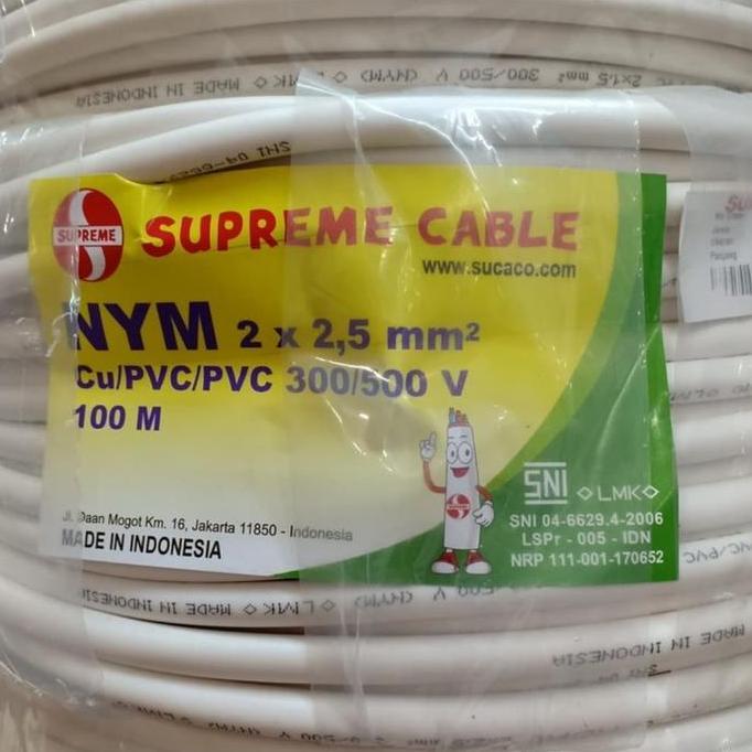 Promo KABEL SUPREME 2X2.5 MM @100 M / NYM 2X2.5 MM SUPREME Diskon