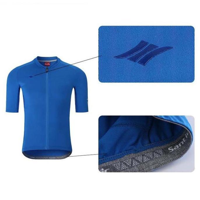 Cycle- Santic Azuni Jersey Sepeda Pria Lengan Pendek Wm0C56 - Santic Men Cycling Short Sleeve Jersey