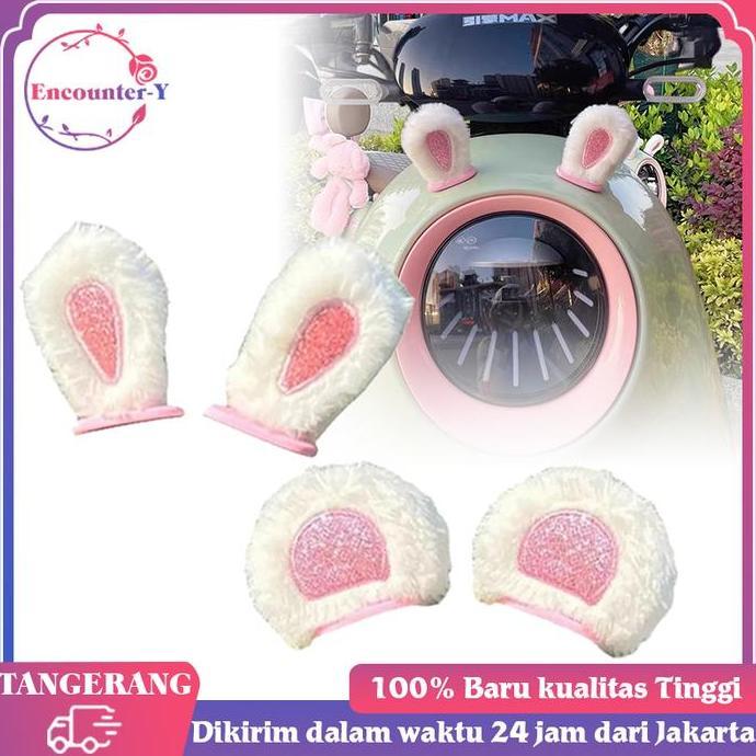 HATSUD 1pair Aksesoris Sepeda Listrik Telinga Hiasan Telinga Sepeda Listrik Aksesoris Kuping Sepeda 