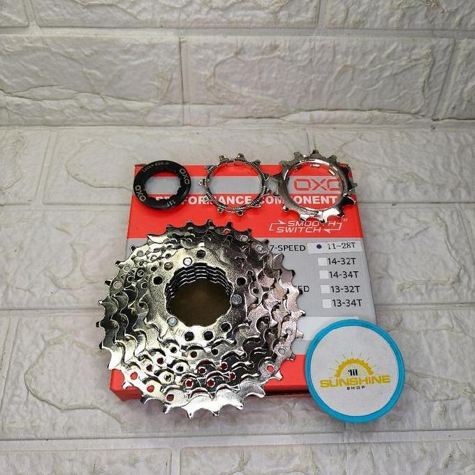 Gir Sprocket Cassette 7 Speed 11-28T / 12-28T Gear Slup Chrome Tanpa Drat Sepeda Mtb Roadbike Seli