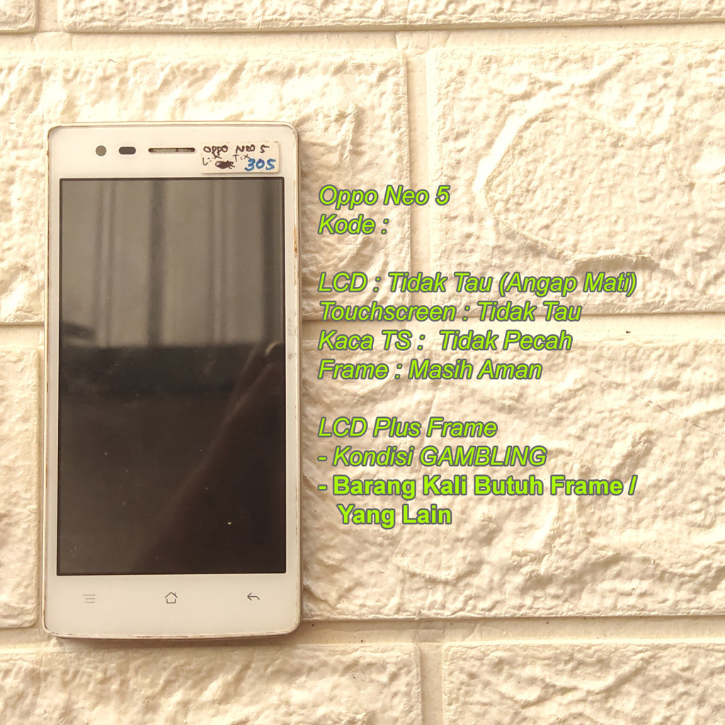Oppo Neo 5 LCD Plus Frame Gambling Copotan
