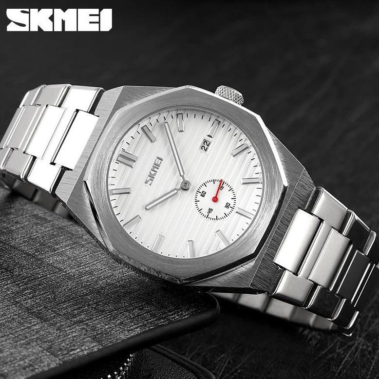 FAVORIT SKMEI 9262 JAM TANGAN PRIA ANALOG CHRONOGRAPH TALI STAINLESS STEEL MGOS