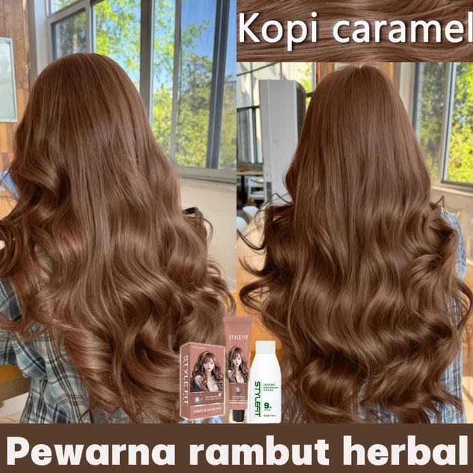 [LUSHOP] [COD]STYLE FIT CAT RAMBUT KOPI KARAMEL 200MLPRIA DAN WANITATANPA BLEACH HAIR COLORING(COKEL