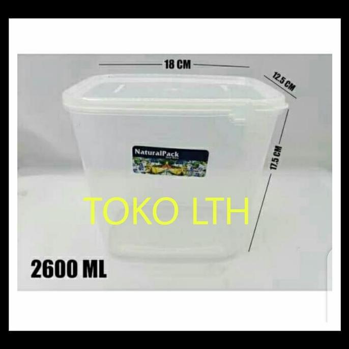 Mblg - Toples Segi Natural Pack 2600 Ml Komet Star Kotak Makanan Transparan