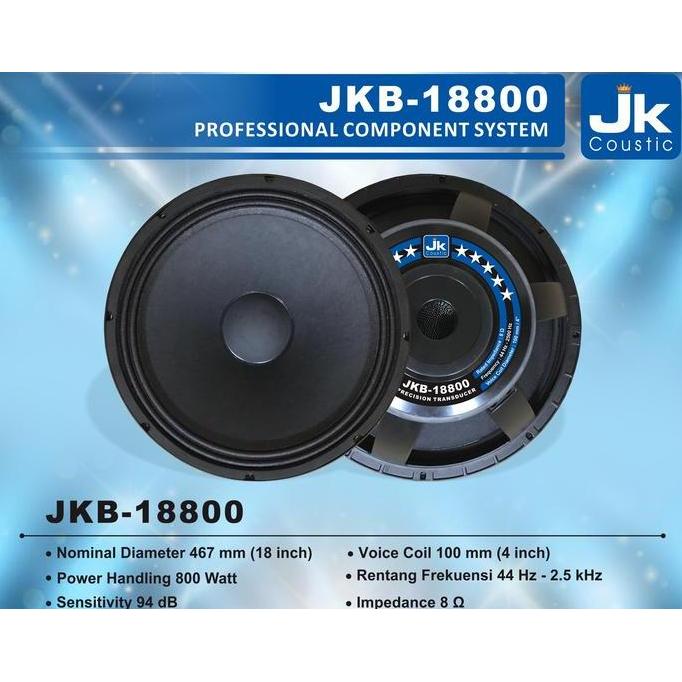 Speaker JKB 18800 JK Coustic Speaker 18inc