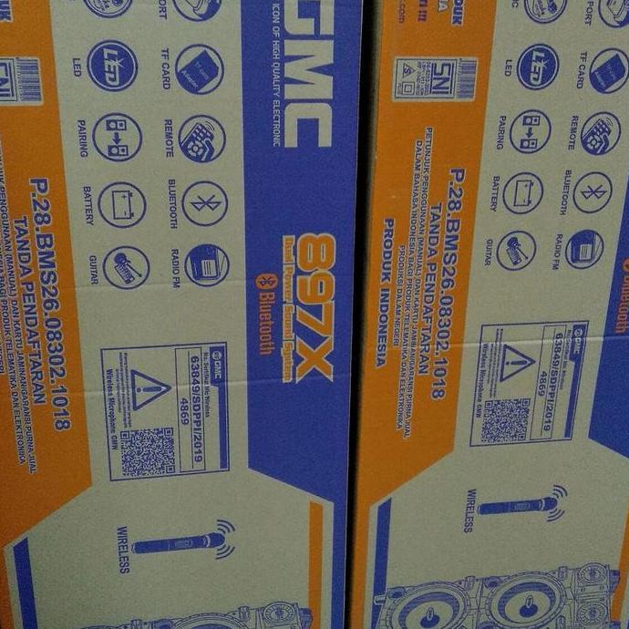 Speaker Portable GMC 8inch x 2 897X