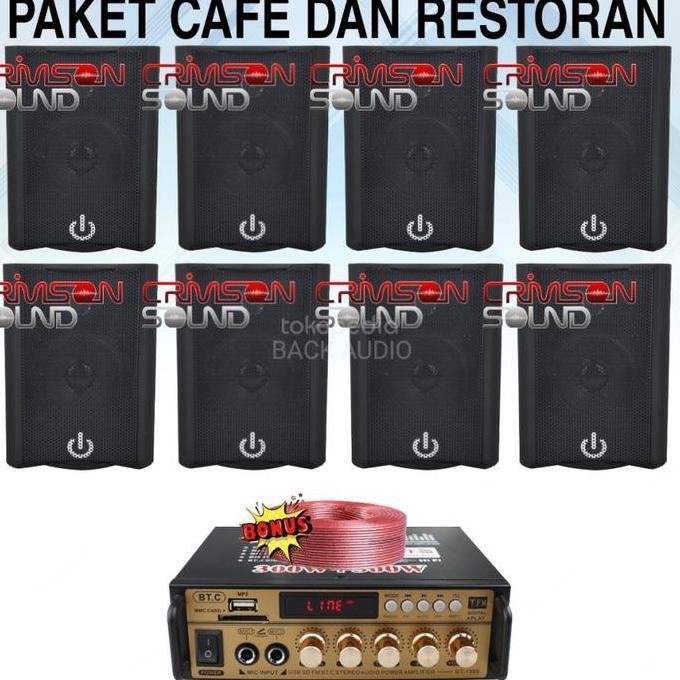 Paket sound system 8 speaker cafe restoran crimson