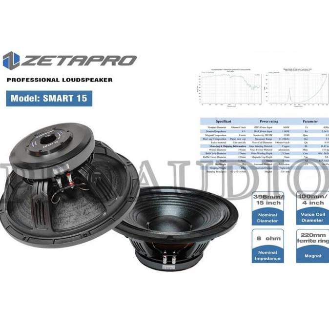 Komponen Speaker 15 Inch Zetapro Smart15 / Smart 15 Coil 4 Inch 1200W