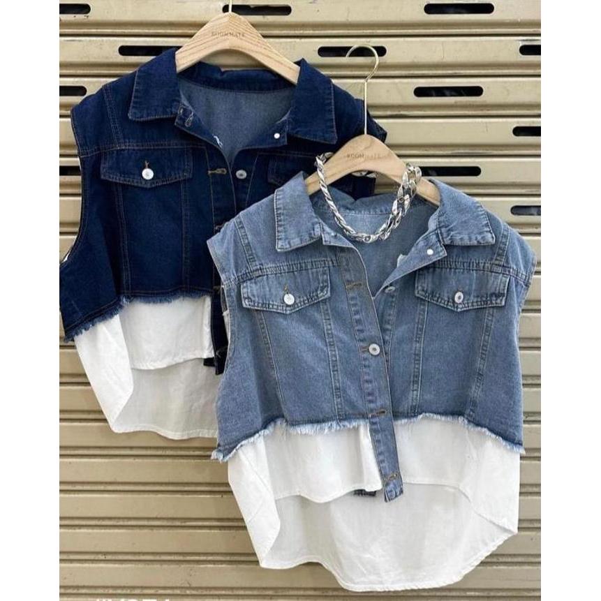 DF192 - 973 - ROMPI JEANS WANITA/ROMPI WANITA/BLAZER JEANS WANITA Atasan Crop