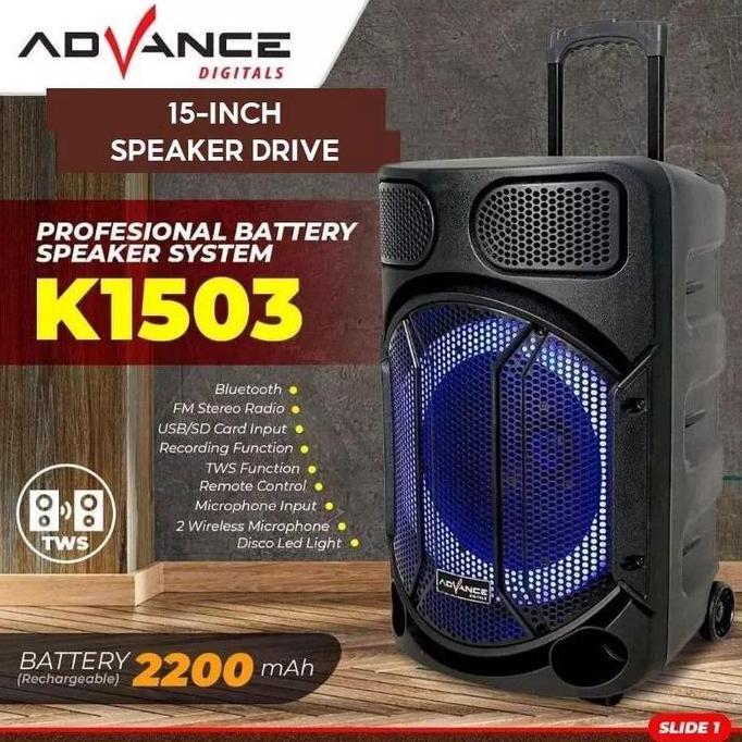 speaker bluetooth ,15 inch free 2 mic