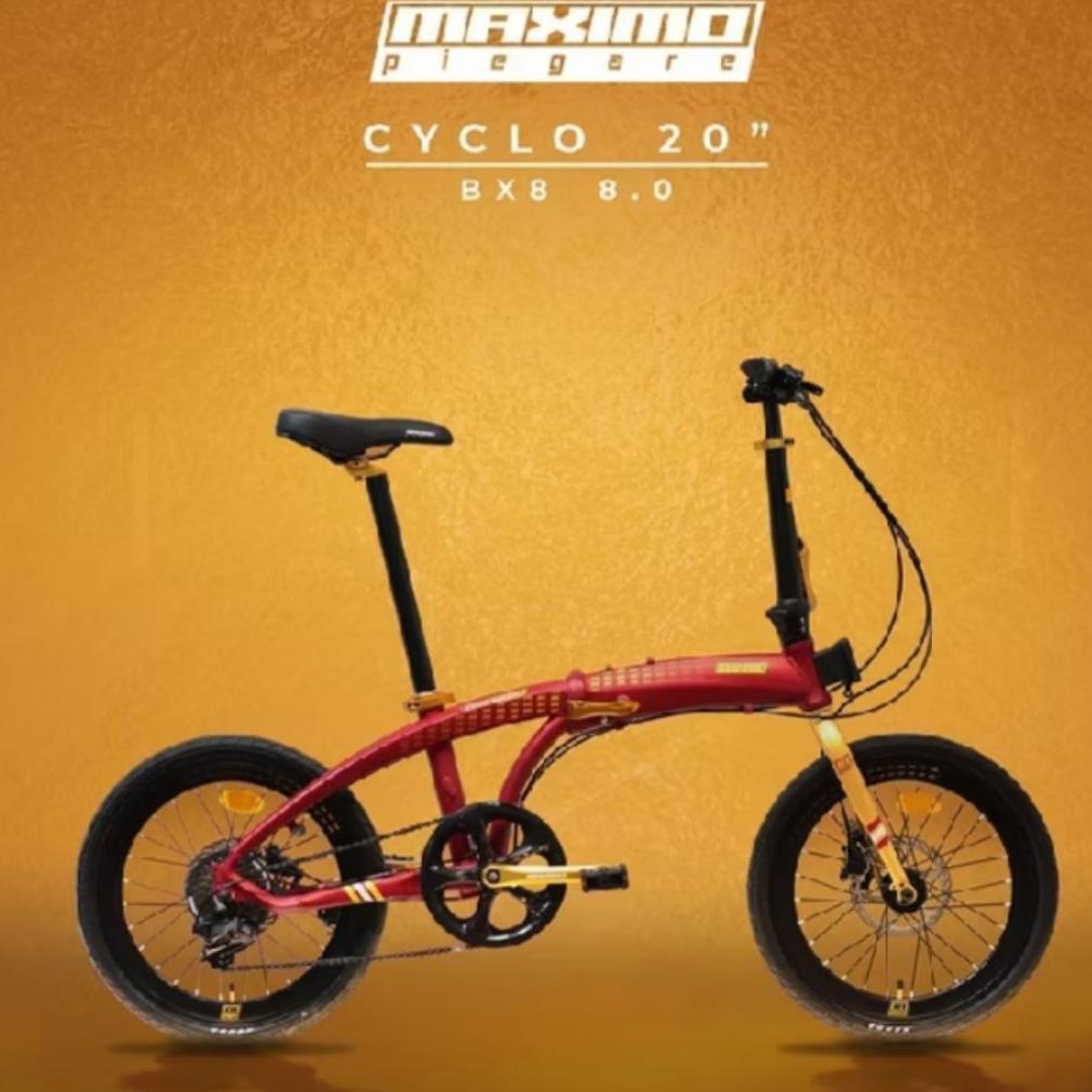 Sepeda lipat 20 inch maximo Piegare Folding Bike 8 speed Cyclo bx8 8.0