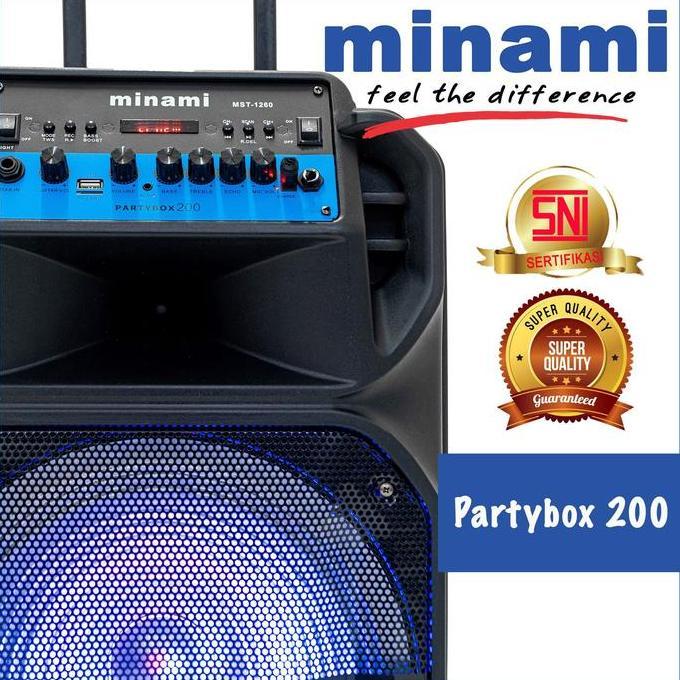 minami PARTY BOX200 SPEAKER AKTIF MODERN meeting bluetooth 12 inch