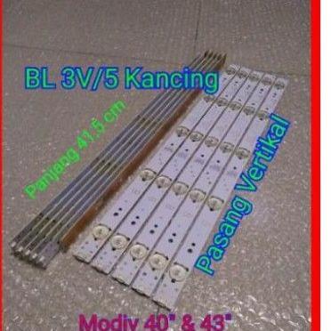 HOT SALE BACKLIGHT TV 3 VOLT 5 KANCING BACKLIGHT UNIVERSAL 3V 5K BACKLIGHT 40" DAN 43"