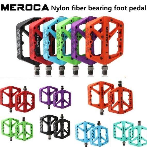 Meroca Pedal Tapak Lebar Anti Slip Pedals Bicycle Pedal Sepeda