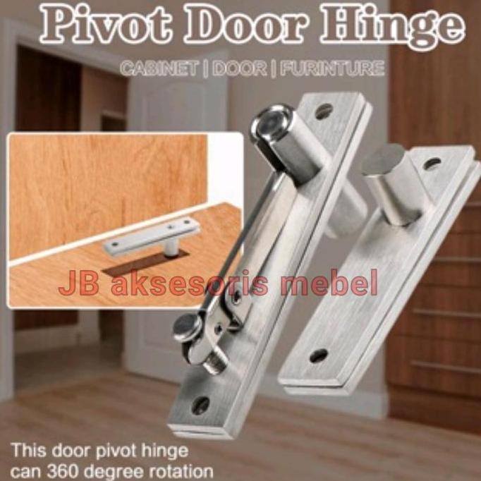 Promo Engsel Pivot Pintu Rumah Besar Stainless Steel / Engsel Tanam Pintu Putar 180 Derajat Stainles