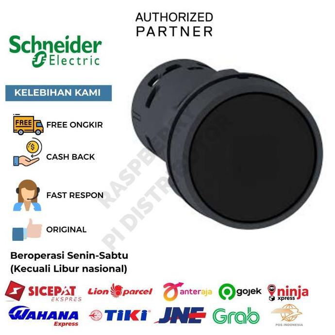 SCHNEIDER XB7NA25 PB - SPRING RTN, BLACK - NO AND NC SGA3