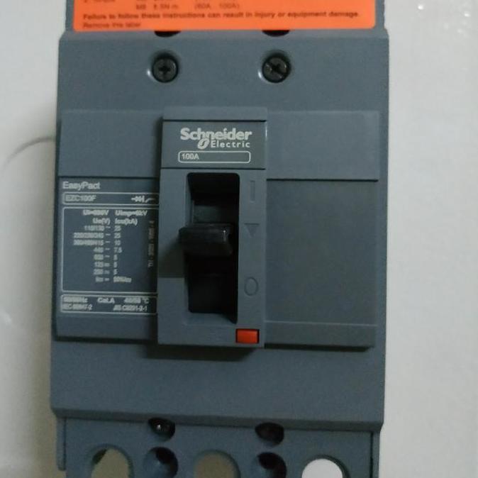 TERMURAH - MCCB Schneider 100A/3P EZC100F 3100 | MCCB 100A 3P Schneider