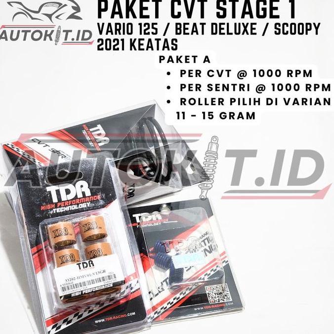 PAKET KIRIAN CVT TDR UNTUK VARIO 125 TECHNO / KZR / LED OLD / NEW - BEAT FI ESP / BEAT DELUXE - SCOO