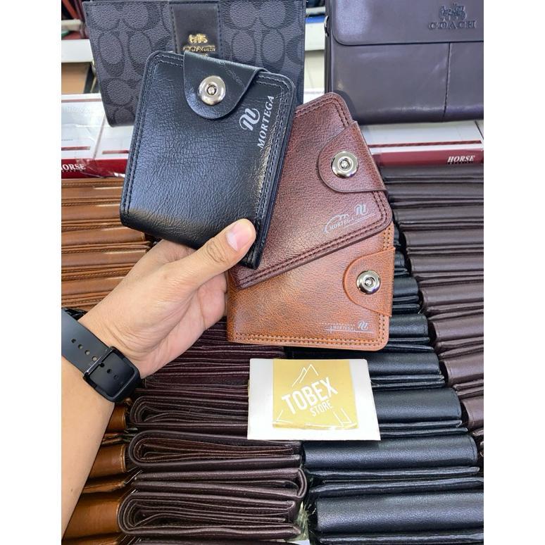 BIG SALE Dompet kulit pria Model Kancing Magnet Dompet Lipat Pria Dompet Kulit Kualitas PREMIUM Domp