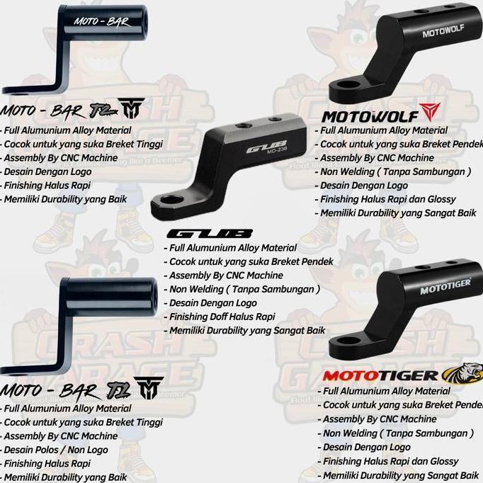GUB Plus 17 Holder HP Motor Full Besi Waterproof Anti Air Dudukan HP