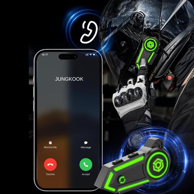 Promo Intercom Helm Motor Headset Helm Bluetooth Hands Free Dengan Mikrofon Tahan Air Mic Bluetooth 