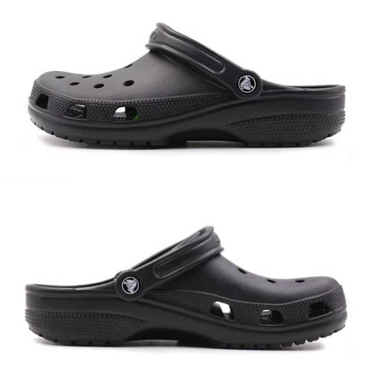 bestpromo crocs classic clog black - sandal bakiak unisex pria & wanita original style (hitam)