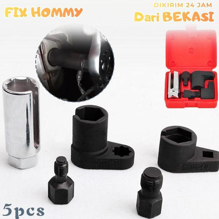 FXMY 5pcs Kunci Oksigen Sensor / Kunci O2 Sensor / Kunci Sensor Oksigen / Soket Sensor Oksigen Alat 